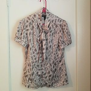 Silk Cheetah print blouse